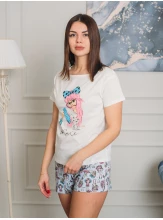 Пижама Бетти сирень (футболка и шорты)